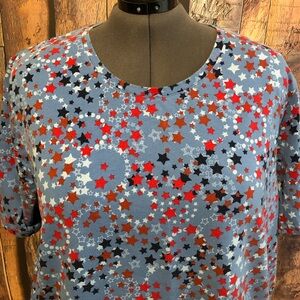 4X 30/32 Catherine’s Liz & Me printed stretch knit top